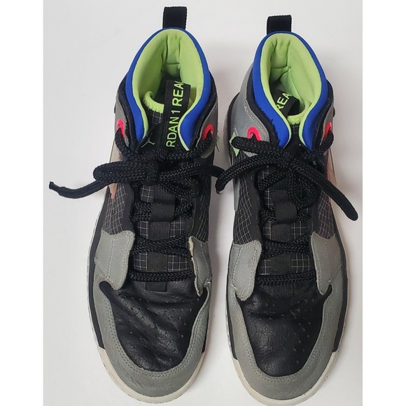 Nike Air Jordan 1 React US 12 Black AR5321-002 Particle Grey Racer Blu Ghost Grn main image 8